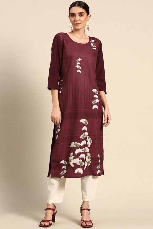 Poly crepe kurtis cheap
