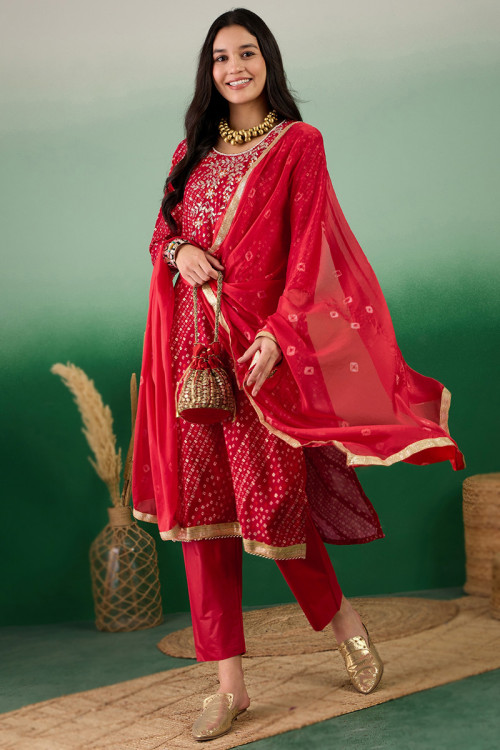 Shop Exquisite Bandhani Suits Bandhej Salwar Kameez Online USA