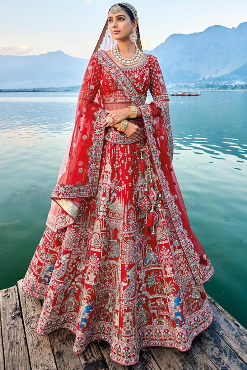 Anjuli and Ravi, Udaipur | Latest bridal lehenga, Bridal lehenga red,  Indian wedding dress