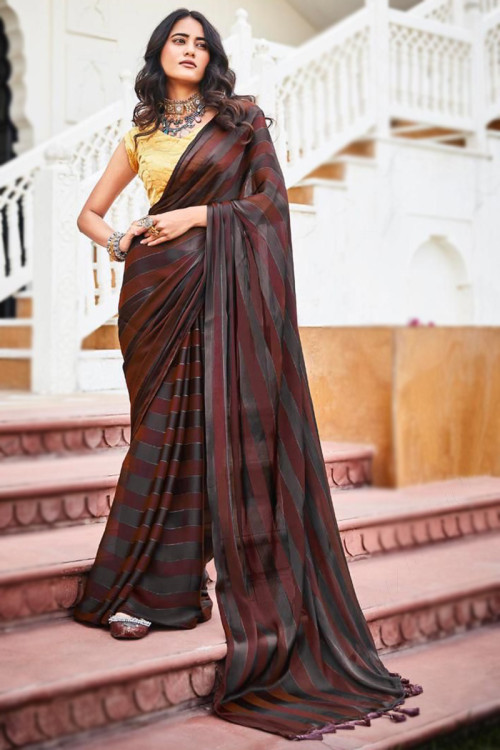 Buy Rani Pink Vichitra Silk with Jacquard Border Saree -  lovelyweddingmall.com