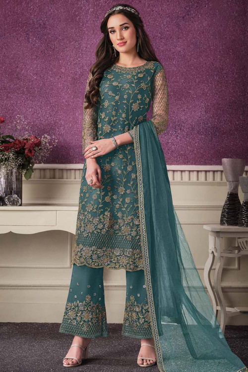 Net suit with best sale plazo