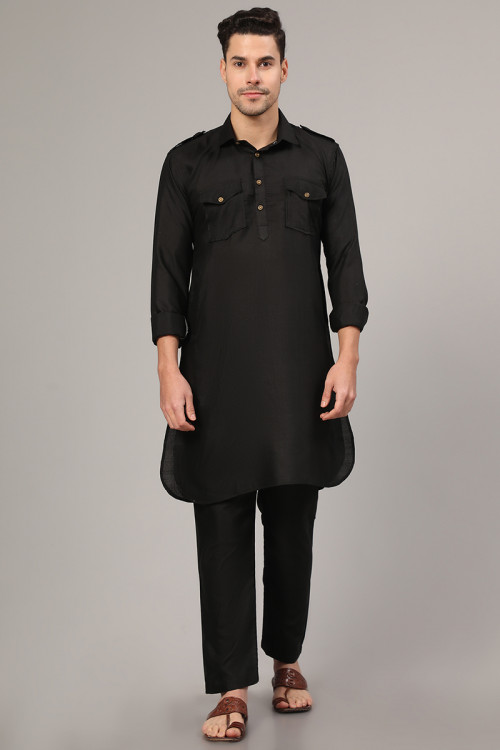 Buy Men's Black Pathani Kameez With Shalwar, Design Men's Suit Brands India  Pak , Men's Kurta Designs Pakistani Kurta Pajama Cotton Dress Online in  India - Etsy