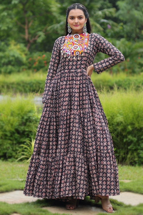 Casual long gown design clearance