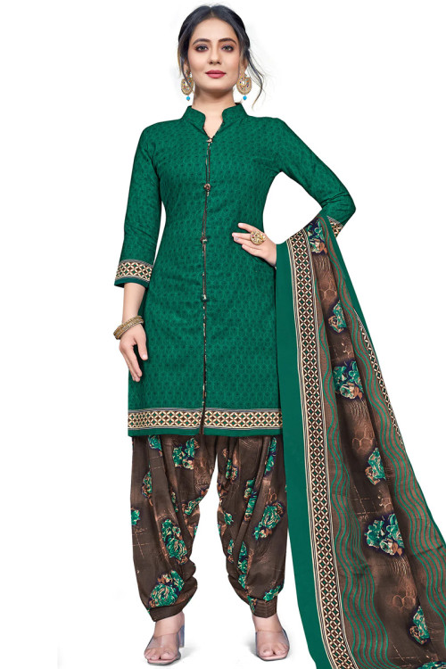 Buy Chinese Collar Neck Printed Salwar Kameez Online for Women in UK