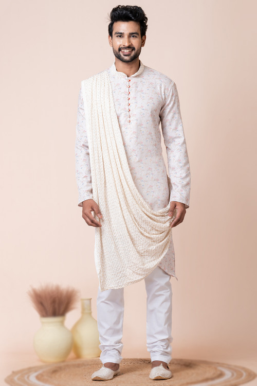 Men s White Kurta Pajama Online Andaaz Fashion USA Worldwide