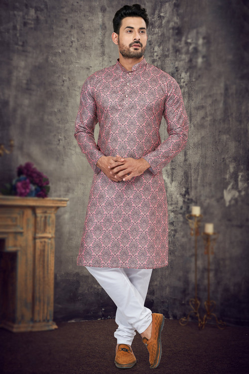 Indian Traditional Men's Fashion Shirt Men's Long Kurta Cotton Dress Kurta  Shirt