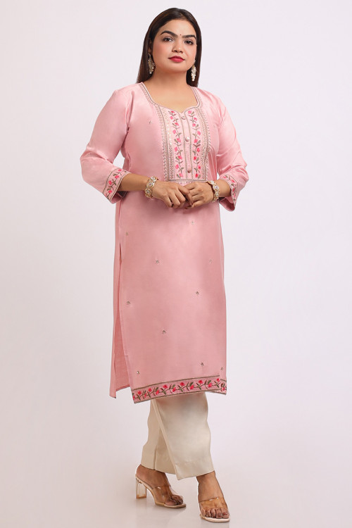 Buy Trends 20 to 40 Discount on Sweetheart Neckline Plus Size Kurtis Online for Women in USA