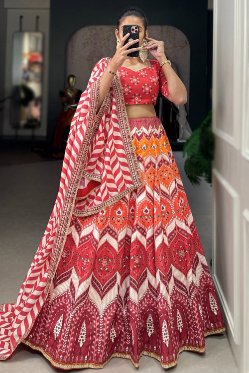 Multicolor lehenga designs top