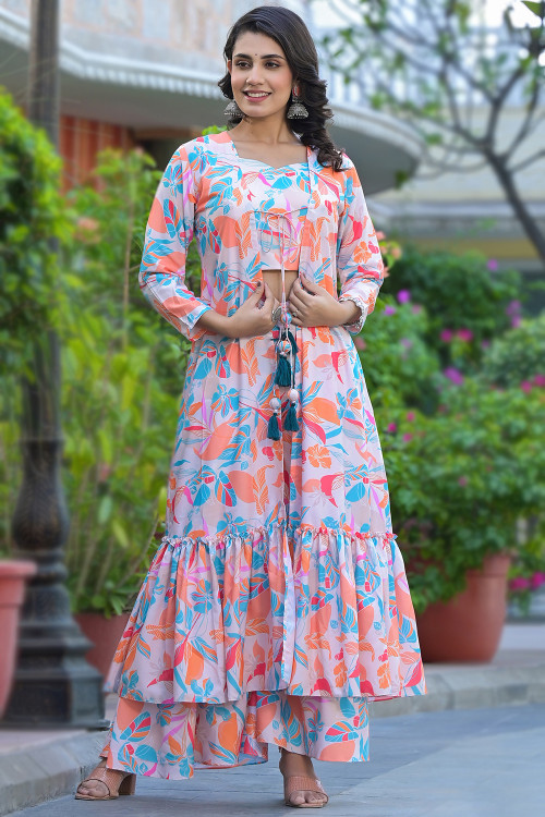 Buy Palazzo Pant White Cotton Salwar Kameez Online for Women in UK