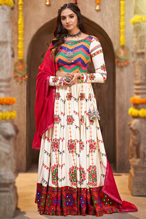Buy Red & Saffron Daya Zardozi Bridal Lehenga Set Online - RI.Ritu Kumar  India Store View