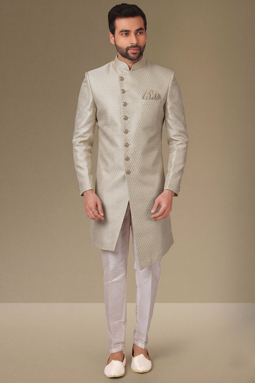 Buy Cream Reception Indian Dresses Online for Men in USA Buy Cream Reception Indian Dresses Online for Men in USA