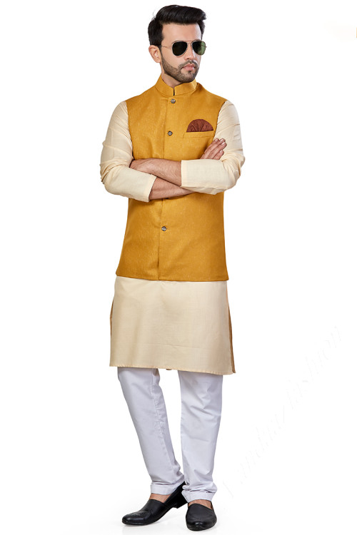 Linen kurta pajama for cheap wedding