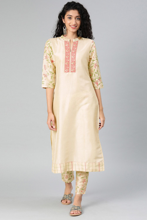 Cream colour kurtis online online