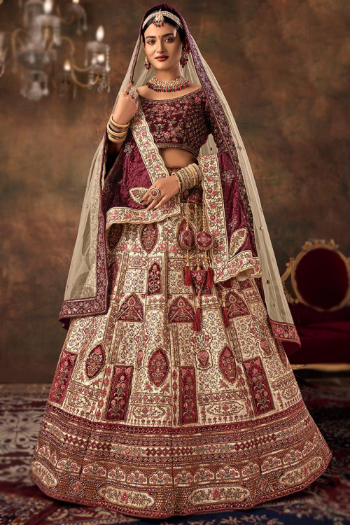 Cream indian wedding dresses online