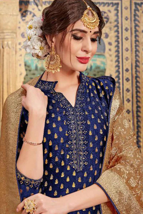 jacquard trouser suit