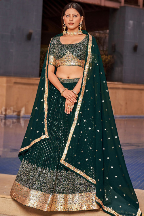 Green Wedding Wear Ladies Lehenga, 12mtr, 5 at best price in Dehradun | ID:  25554052448