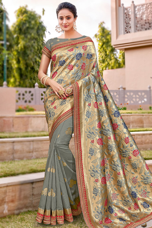 Blush Pink Soft Kanjivaram Brocade Silk Saree With Zari Weaving | The Silk  Trend