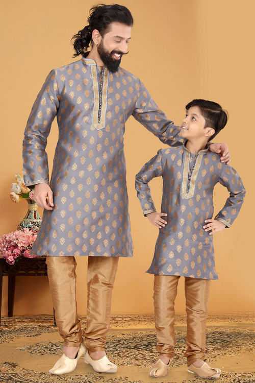 Father Son Matching Outfits Sky Blue IBUY-1116FS Dad Son Matching Dress –  iBuyFromIndia