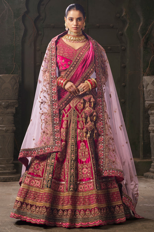 Buy Bridal Wear Velvet Lehenga Choli Online for Women in UK