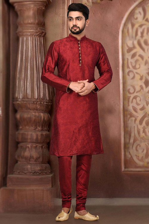 Dark red kurta 2025 pajama