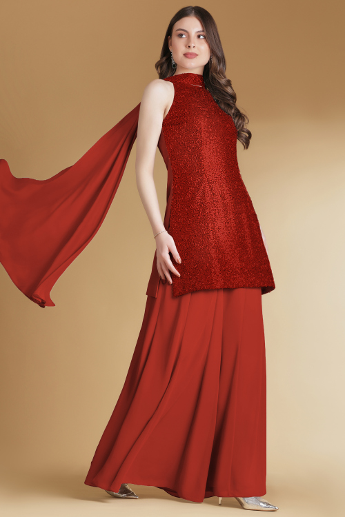 white christmas dresses Vienna Red Pants - US 2