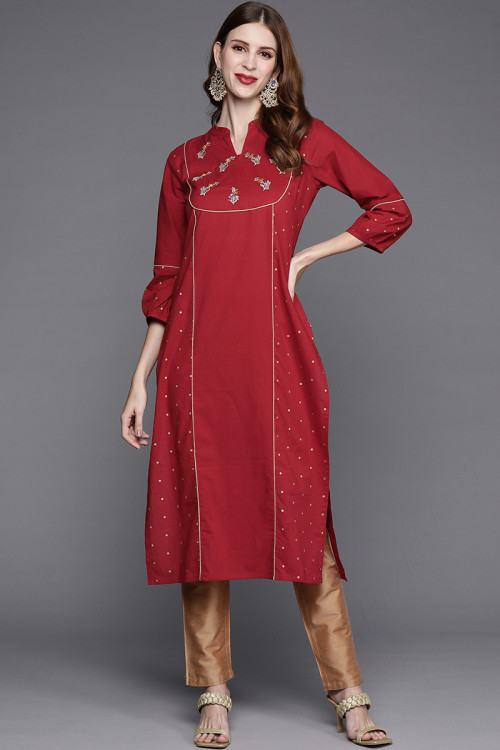 Chinese collar neck kurtis shop