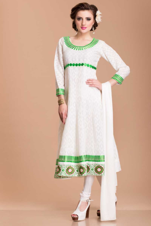 Chikan Kurtas Churidar Suit, Cotton at Rs 1290 in New Delhi | ID:  21544183812