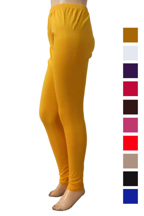 Women Cotton Legi Bollywood Yellow Color Leggi Indian Churidar Leggings Pant