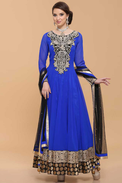Royal Blue Anarkali Suit
