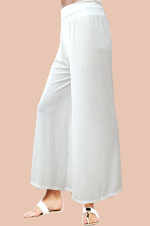 Stylish White Lycra Palazzo Pant