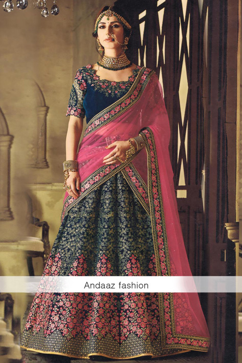 Shop Green Color Bridal Lehenga Choli Online Andaaz Fashion UK