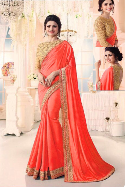 Red Georgette Saree With Banglori silk Blouse