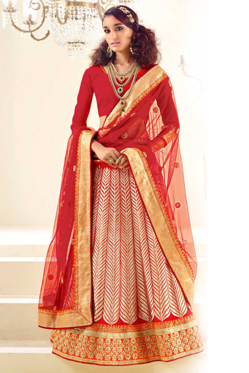 Maroon art silk semi stictch lehenga choli