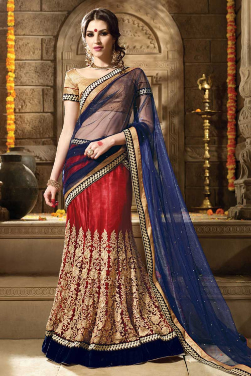 Buy FabcartzWomen's Self Design Semi-stitched Lightweight And Comfortable Casual  wear Semi-stitched Lehenga Choli (C_T_987_Beige & Red_Free Size) at  Amazon.in