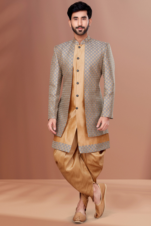 Dupion Silk Indo-Western Men Sherwani