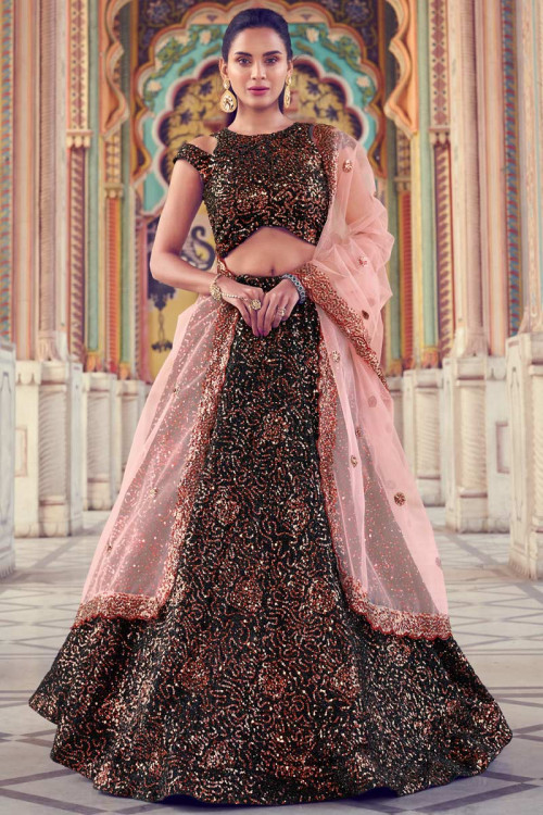 Beautiful fancy net dress in black and red color # P2283 | Black net dress,  Net dresses pakistani, Net dress