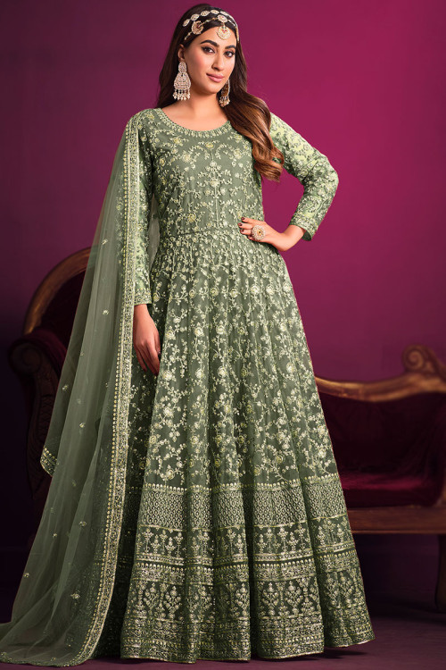 Dress Set Anarkali Style - Chandra | Set dress, Fancy dress design, Indian  dresses traditional