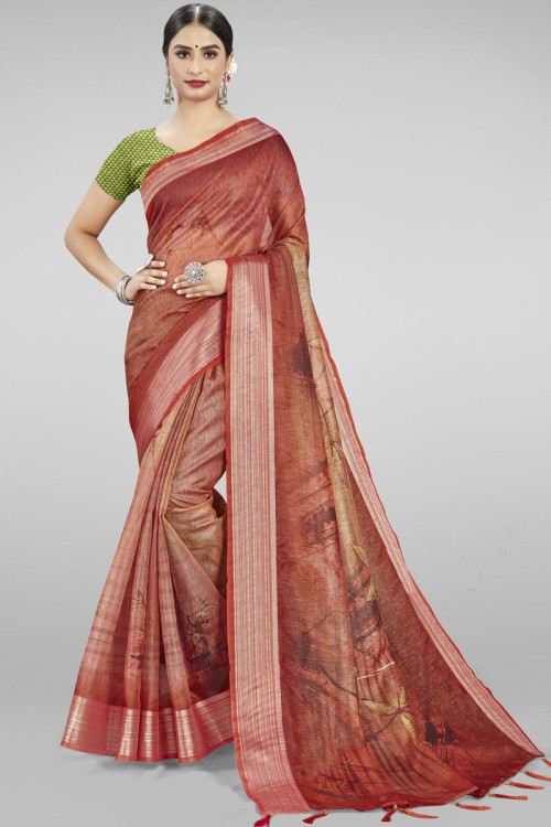 Best linen sarees deals online