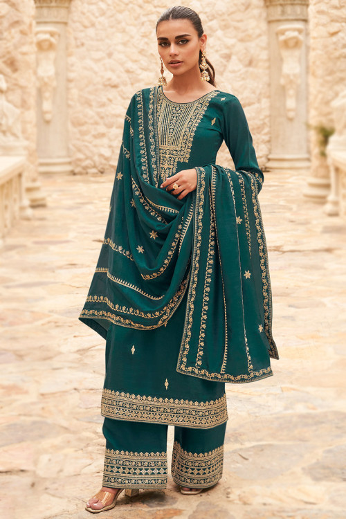 Green Designer Full Sleeves Ethnic Wear Ladies Pant Suit Washable And  Comfortable Decoration Material: Sequins at Best Price in Umbergaon