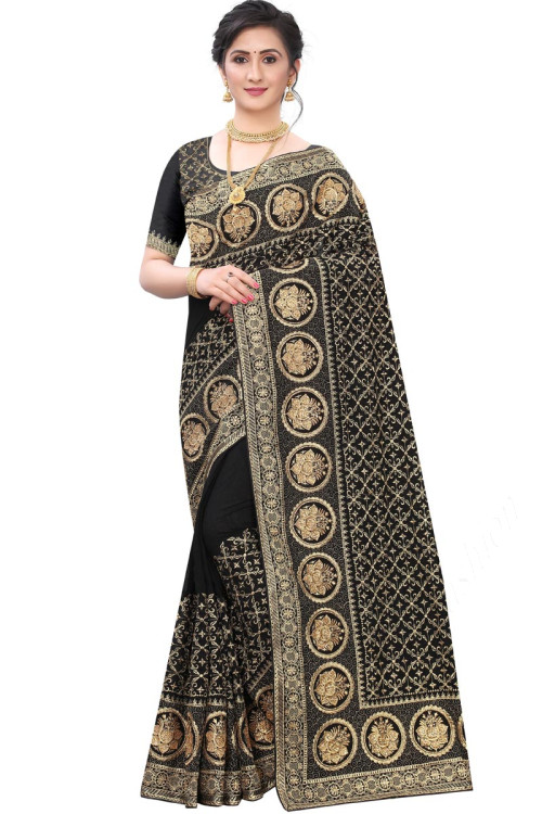 Order Goldrush: Pure tissue silk saree with zardozi, cutdana and resham  hand embroidery Online From Kiash hand embroidery