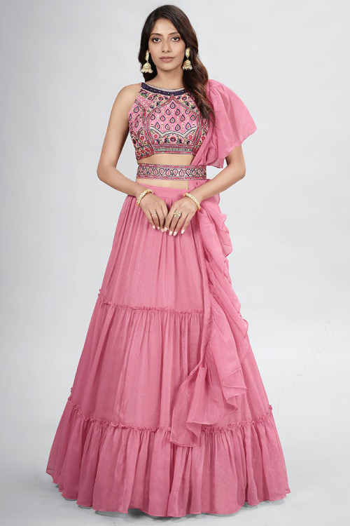 Chiffon Lehengas Buy Chiffon Lehenga Choli Online Andaaz Fashion UK