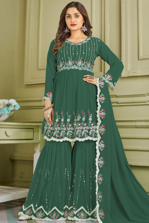 Mehndi Sharara Dresses Buy Mehndi Sharara designs 2024 Online UK