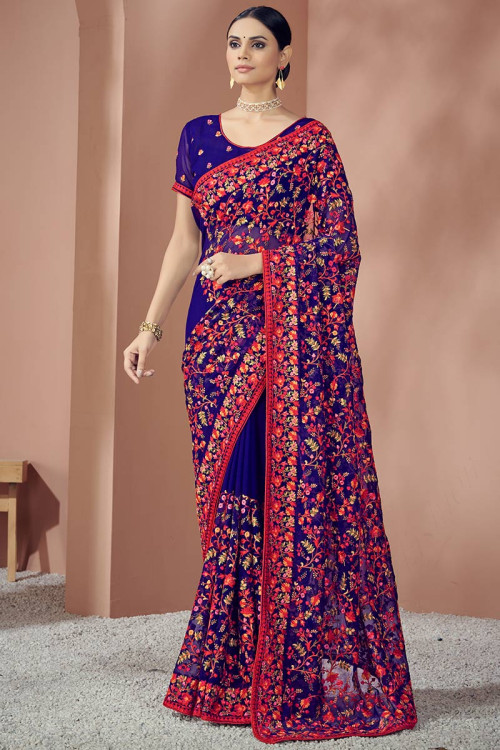 INDIGO BLUE JAMDANI SAREE