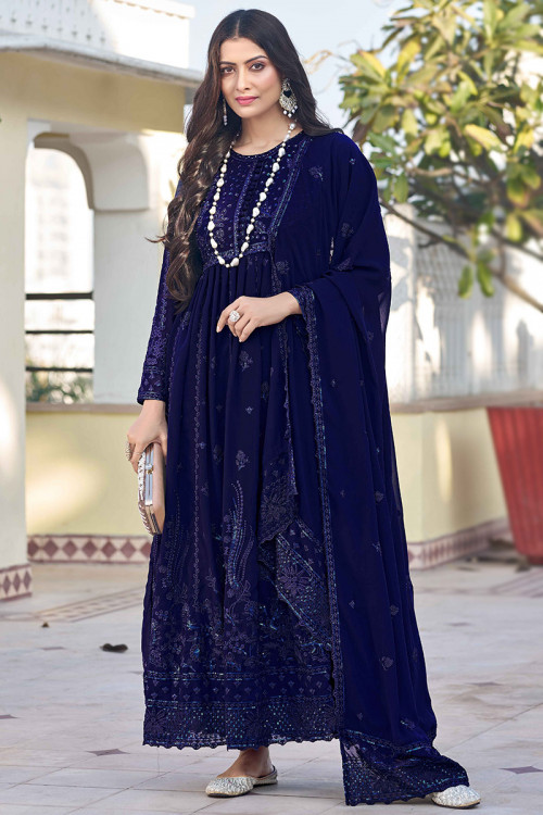 Buy Anarkali Style New Year vetement de tous les jours Indian Dresses Online for Women in France