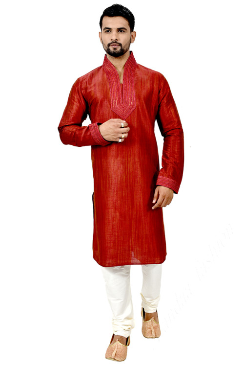 Collar V Neck Kurta Pajama Buy Collar V Neck Kurta Pajama for Men Online in USA