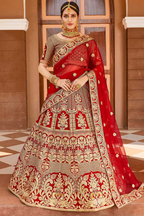 Velvet bridal store lehenga with price
