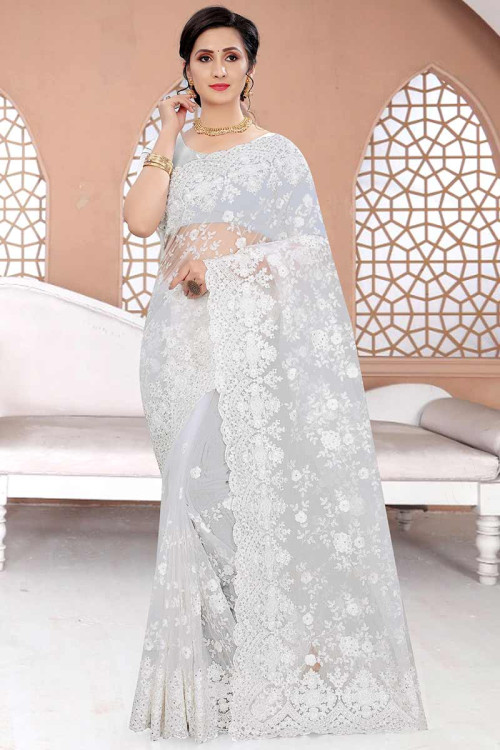 White wedding sarees online shopping 2025