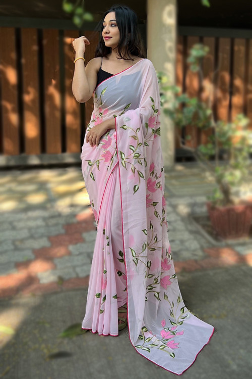 Buy Trends Casual Wear Spaghetti Strap Sarees Online for Women in