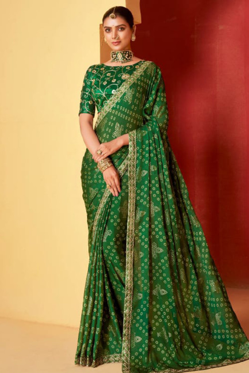 Chiffon bandhani saree online outlet