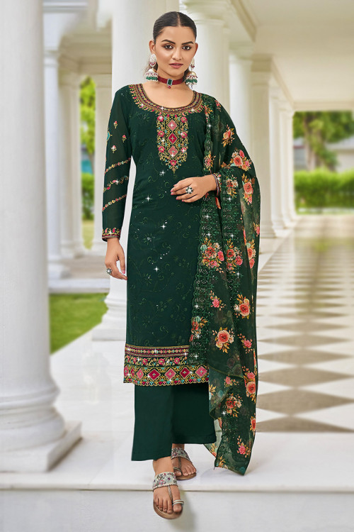 Popular $39 - $52 - Green Mehndi Punjabi Silk Zari Salwar Kameez and Green  Mehndi Punjabi Silk Zari Salwar Suit Online Shopping